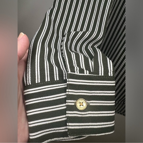 Michael Kors - Green and White Striped Blouse - Size Small - Picture 4 of 8